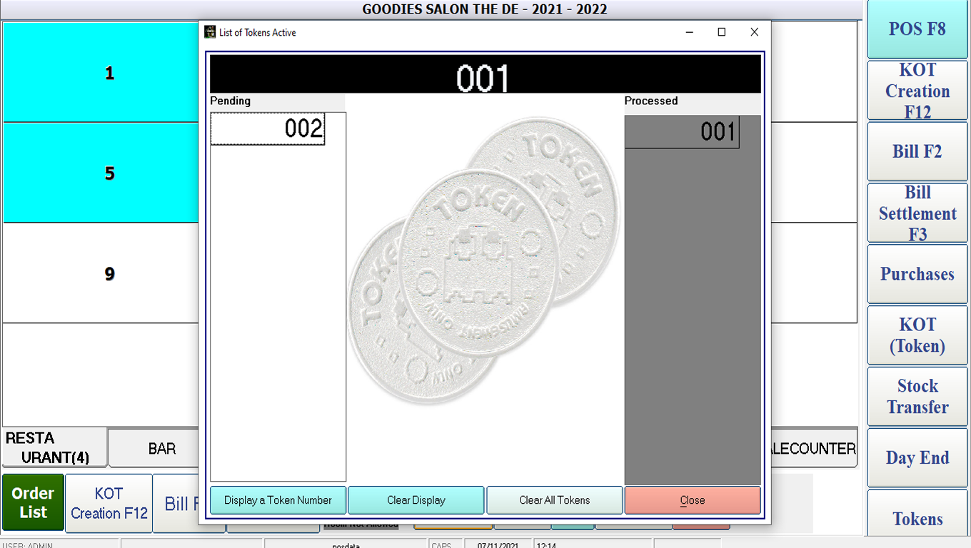 Weltraum POS Token Display